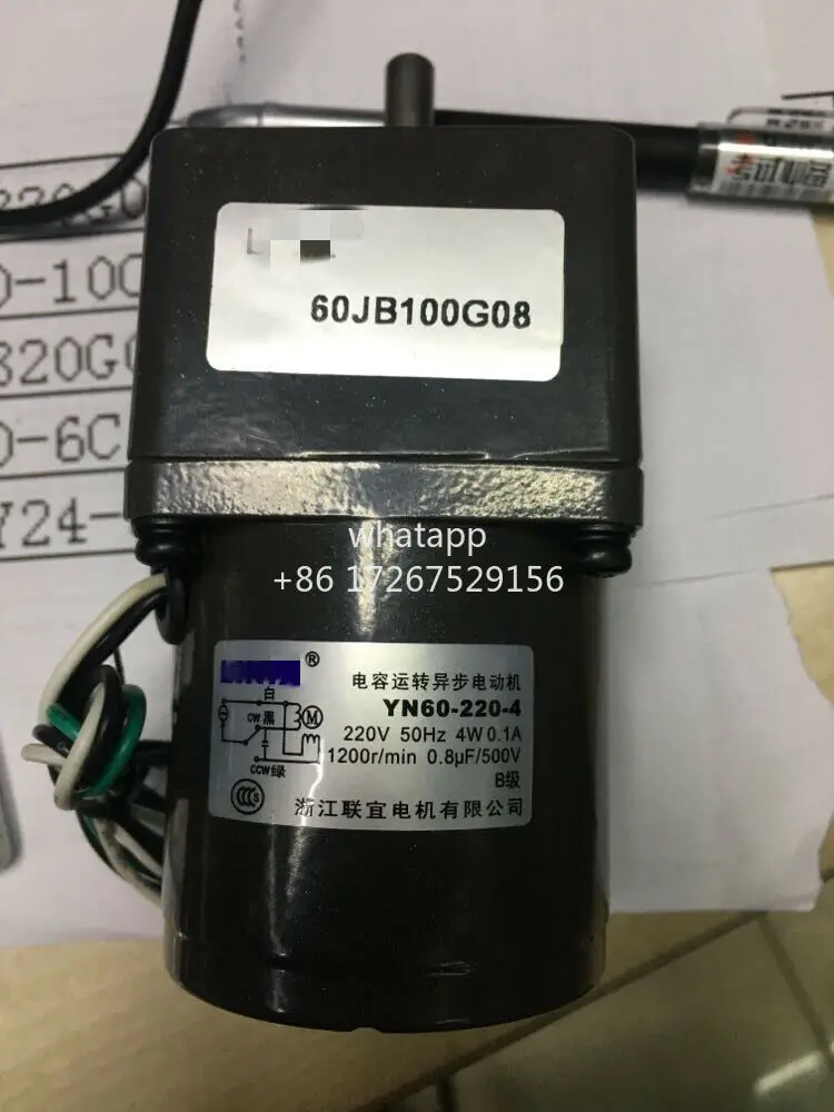 1PC Motor Redutor de Engrenagem YN60-220-4 60JB100G08 Tipo de Velocidade Constante