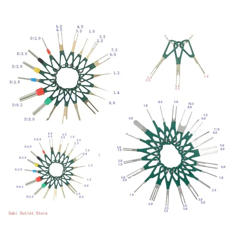 Terminal Removal Tool Terminal Pin Extractor Wire Connector Pin Release Keys