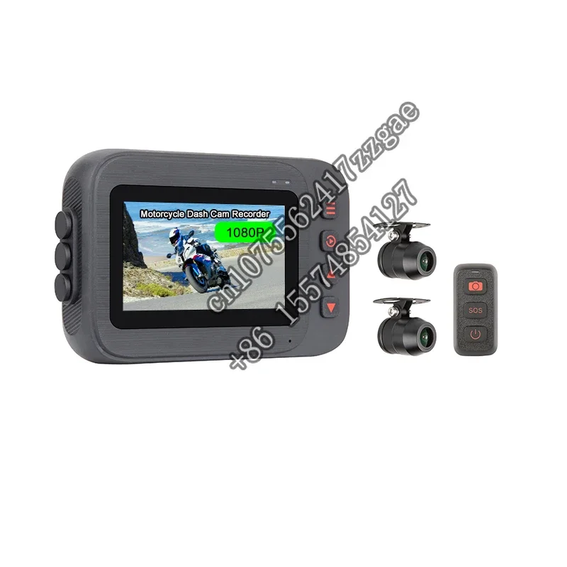 

Wholesale Driving Recorder Front Rear View Video Recorder Waterproof HD 1080P Dash Cam Wifi Dual Lens Motorcycle DVR Dash