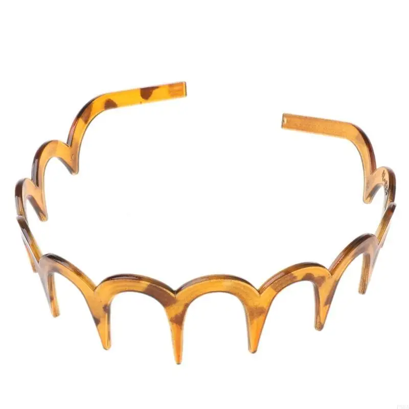 P88A – bandeau à dents longues pour femmes filles, peigne en résine plastique antidérapant, cerceau pour cheveux