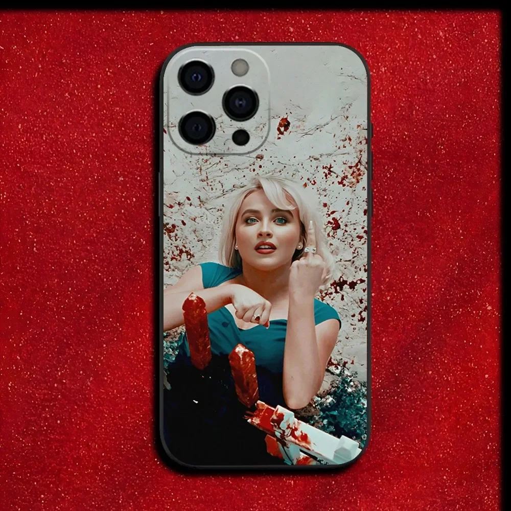 Singer S-Sabrina C-Carpenter Handyhülle für iPhone 17 16 15 11 12 14 13 Pro Max Mini XS XR 7 Plus 16E Air Stoßfeste Weiche Schutzhülle – Detail 4