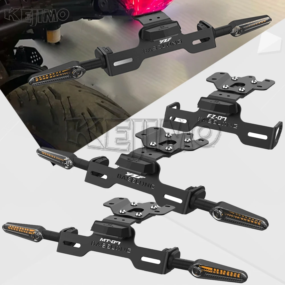 Motorcycle Registration Plate Holder License Plate Bracket For Yamaha YZF R7 MT-07 FZ-07 2013-2018-2019-2020-2021-2022-2023-2024