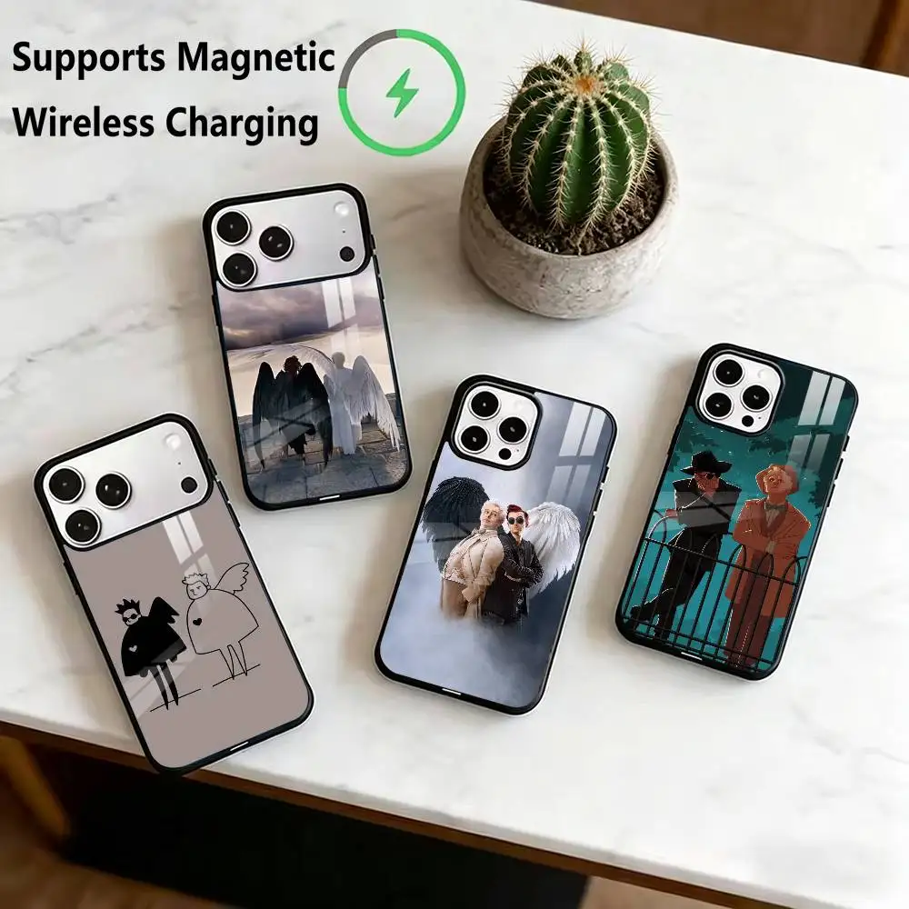 The TV series G-Good Omens  Phone Case For iPhone18 17,16,15,14,13,12,11 Plus,Pro Allows magnetic wireless charging Gift