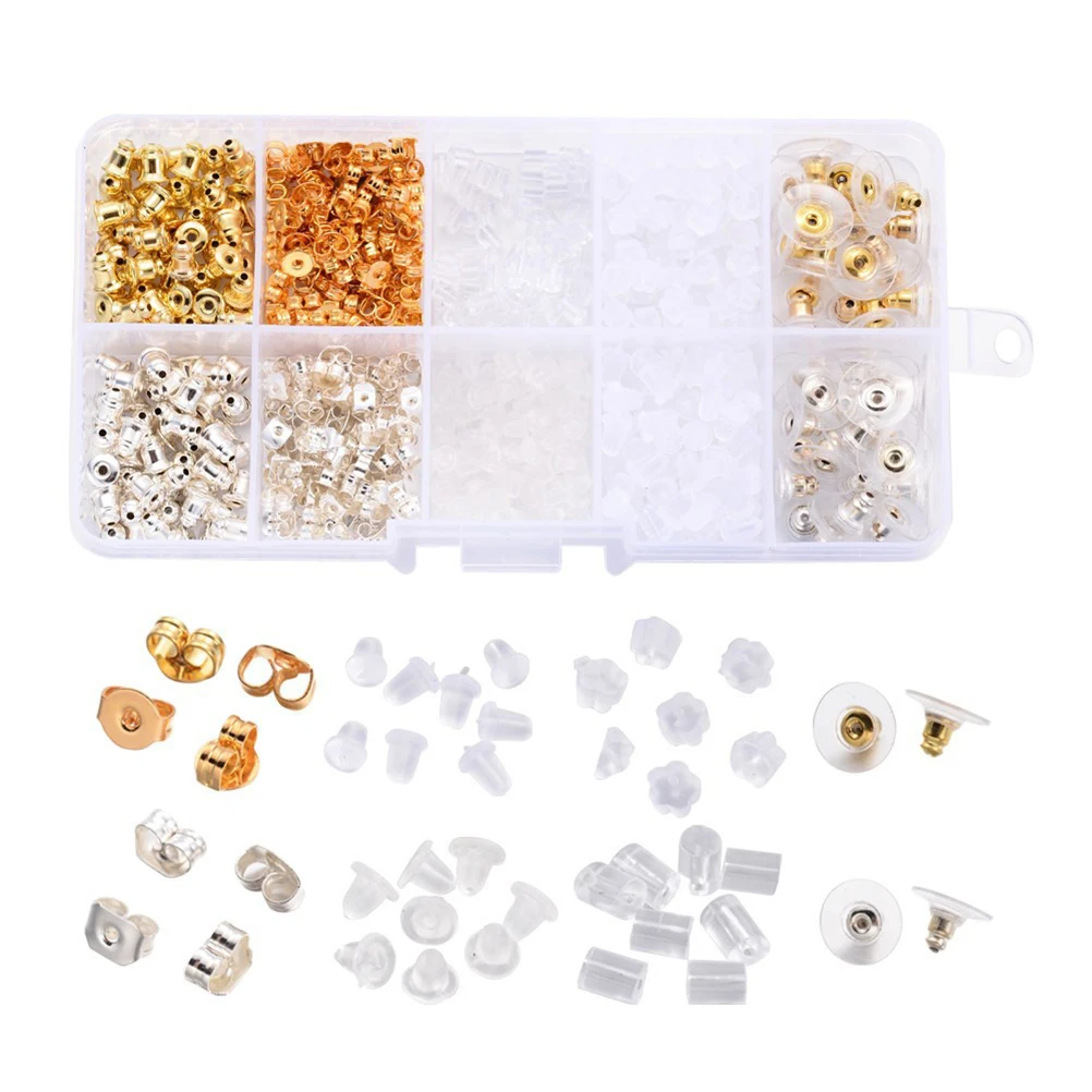 

1 set Silver Earrings Backs Ear Plugs Hat Accessories Secure Studs Replacement DIY Metal Jewelry Supplies Durable Fashion Trendy