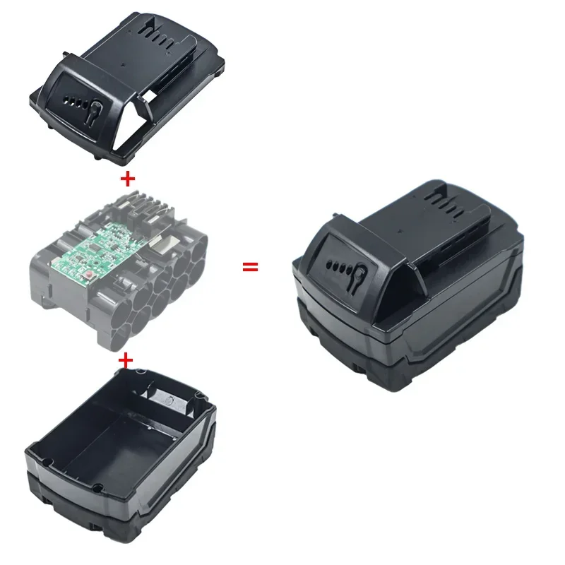 For M18-10 Battery Case Assembly Parts For Milwaukee 18V 48-11-1815 Lithium Battery Upper Cover Back Case Enclosure Accessories