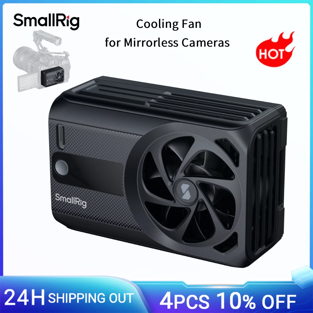 

Вентилятор охлаждения SmallRig TEC со встроенным аккумулятором, внешняя система охлаждения камеры для Sony A7 IV/A6700/ZV-E10/FX30, для Canon R6 Mark III