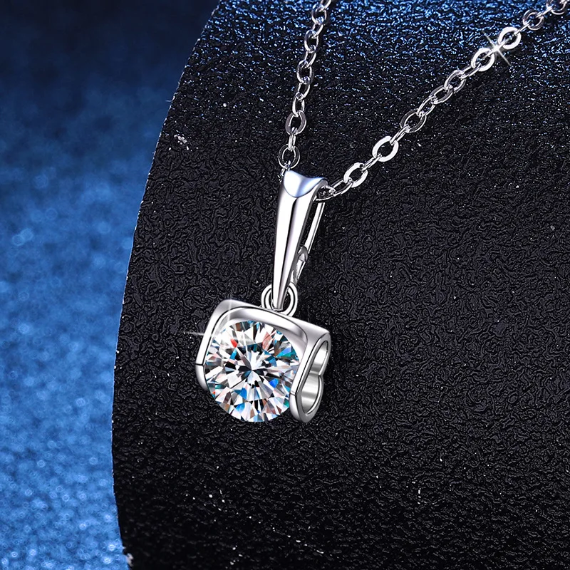 

Moissanite Pendant Necklace for Women 925 Sterling Silver Angel's Kiss 1 Carat D Color Valentine's Day Gift Free Shipping 2025