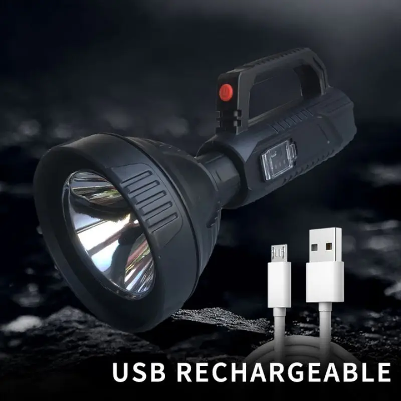 Rechargeable Portable LED Searchlight Powerful Torch For Camping Hiking Outdoor Fishing Lantern Display Lamp Flashlight