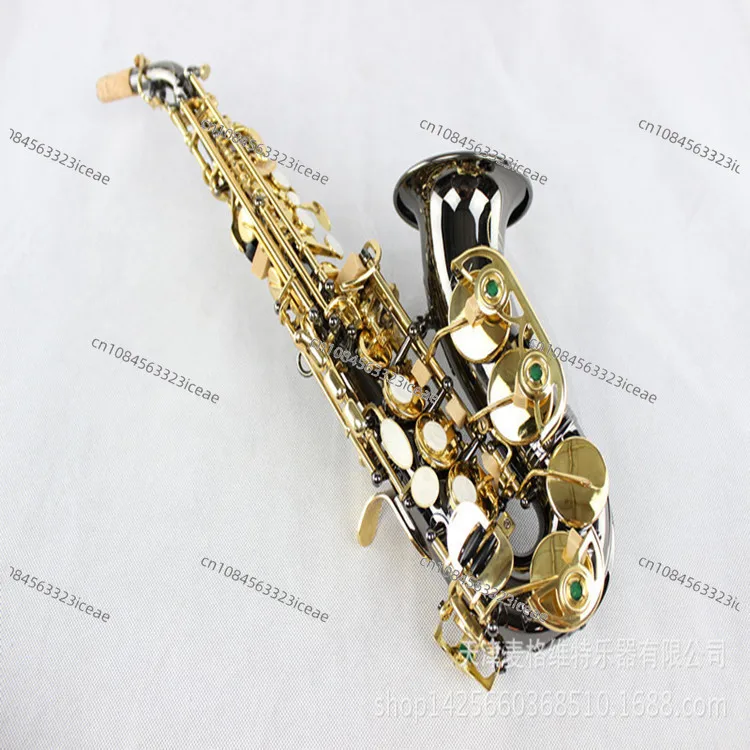

Musical Instrument MSS-300N B-flat Bent Treble Saxophone Instrument Surface Black Nickel Gold Keys