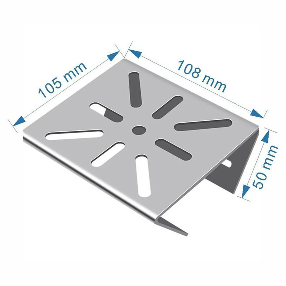 Stainless Steel Adjustable Pole Mount Camera Bracket with 3 Rings and Hardware for 100mm 200mm Diameter Outdoor Installations