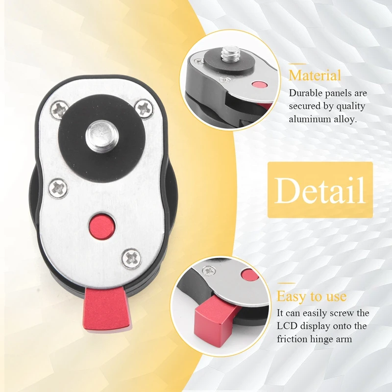 لوحة المراقبة الميدانية سريعة الإصدار لشاشات الكريستال السائل الذراع السحري مصباح ليد كاميرا الفيديو مع فتحة لولبية 1/4 بوصة