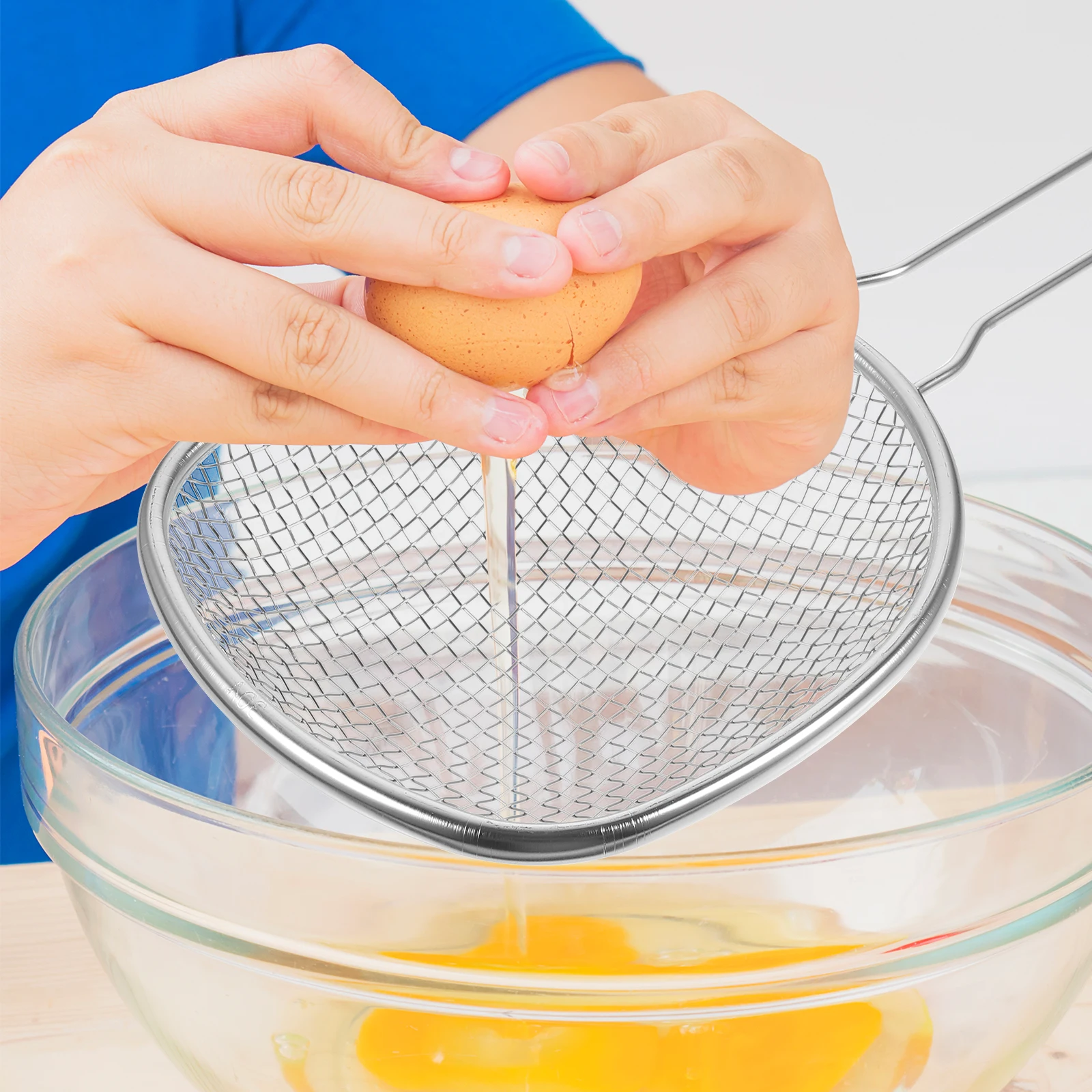 

Premium Fine Mesh Strainer Food Colander Hot Frying Pan Filter Stainless Steel Wire Soup Rice Powder Skimmer Sieve Spoon Liquid