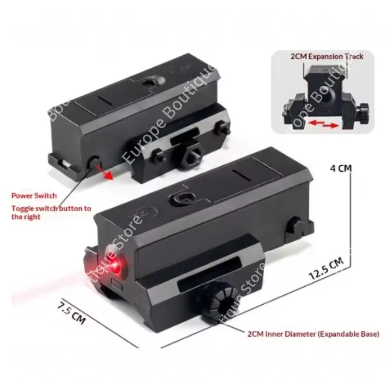 New Nylon Infrared Line-mounted Laser Red Dot Indicator Light 20mm Extendable Rail Mount, Tactical Accessory for Outdoor Hunting