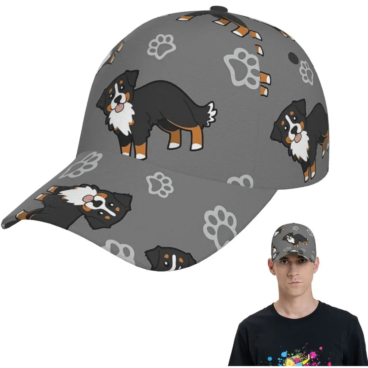 

Бернский зенненхунд, сетчатые бейсболки, модные бейсболки Snapback, дышащие повседневные бейсболки, уличные унисекс