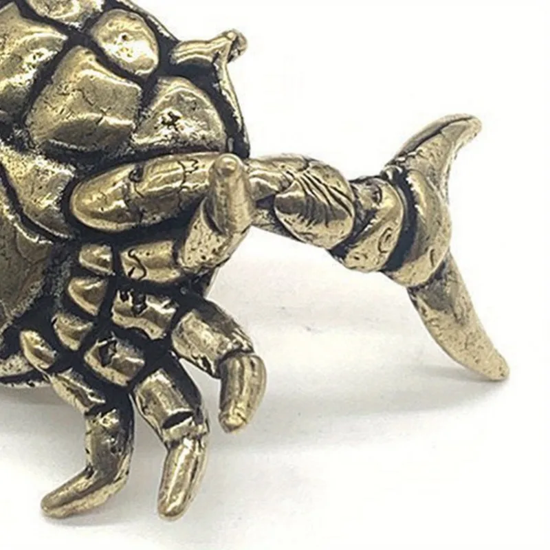 Reine Messing-Krabbenfiguren Tierstatue Miniaturen Kupfer-Ornamente Büro-Schreibtisch-Dekoration Handwerk Wohnkultur Nordisch 1 Stück – Detail 5