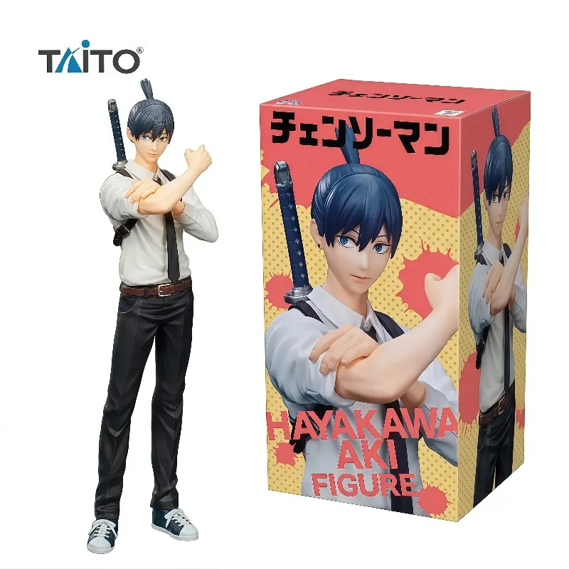 In Stock 100% Original TAITO Chainsaw Man Hayakawa Aki Public Safety Devil Anime Collectible Figure Desktop Home Decoration Gift