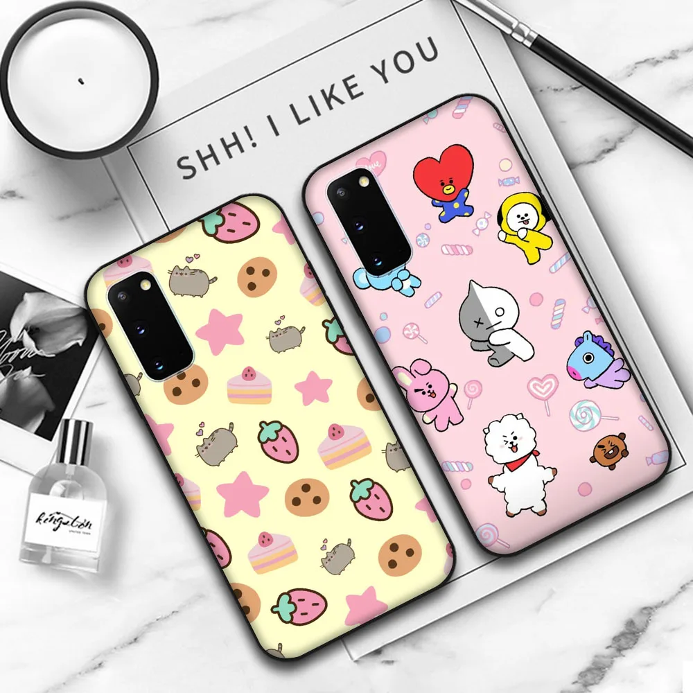 Black Case for OPPO Reno 3 5 5F Lite 5Z 5K 6 6Z 7 7Z Pro Plus Protective Cover Cartoon Anime