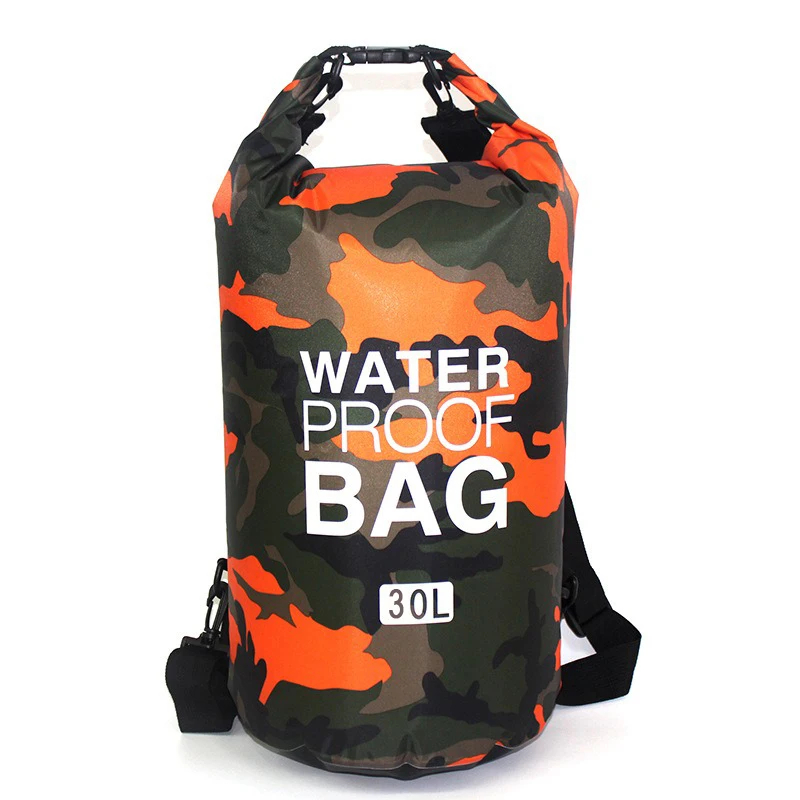 

30L PVC Waterproof Drybag Camouflage Backpack Portable Outdoor Sport Rafting Bag River Tracing Swiming Bucket Dry Bag