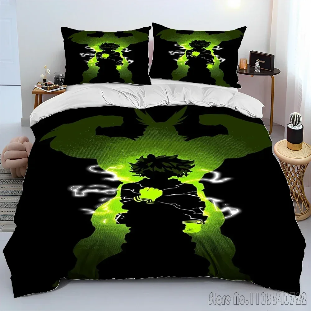 طقم غطاء لحاف كرتوني من My Hero Academia Anime غطاء لحاف عالي الدقة للأطفال أطقم مفروشات ديكور غرفة النوم