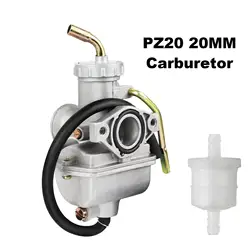 PZ20 Carburetor with Fuel Filter for Tao tao Coolster 125cc 110cc 90cc 70cc 50cc Chinese ATV Quad 4 Stroke Go Kart Dirt Bike