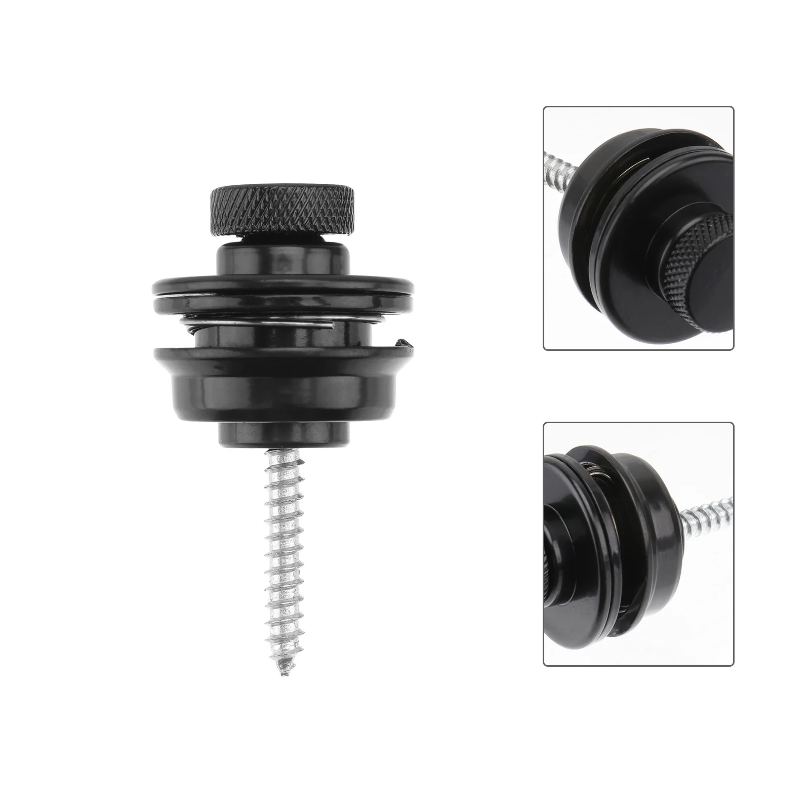 

1Pcs Guitar Strap Lock Anti-Slip Buckle Replacement Secure Lock for Electric Guitar Bass Instrument Fixing Button Black