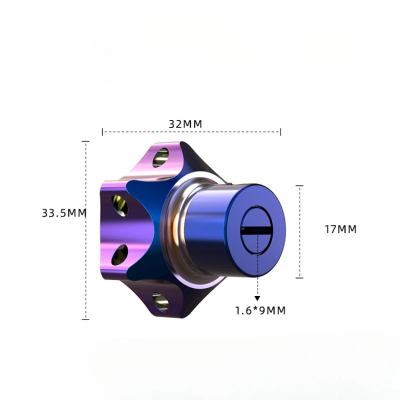 1 pz universale CNC Auto moto chiave testa in lega di alluminio titanio Burn Hexagon punta chiave accessori per la decorazione automatica