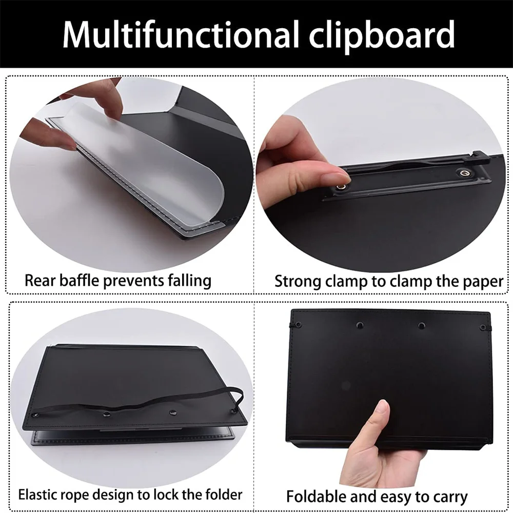 Nursing Clipboard A4 Foldable Clipboard with Clip Portable Folding Folder Writing Pad For Medical Doctors Nurses Coach Teacher