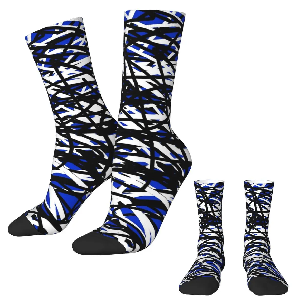 Van Halen Stockings Women Men Blue Scars Socks Warm Soft Novelty Socks Autumn Cycling Non Skid Design Socks Gift