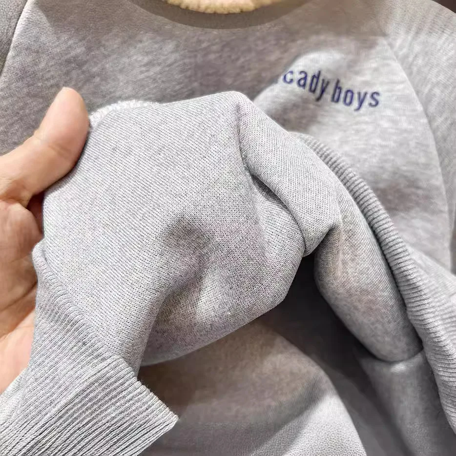 Boys' autumn tracksuit pants 2024 new mid-sized children's autumn western-style hoodie two-piece boys' top trend image 4