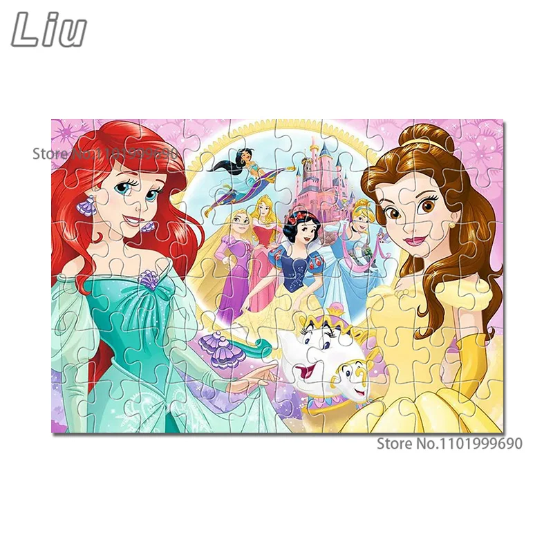 Disney 1000 Pieces Paper Jigsaw Puzzle Cartoon Princess Children's Wooden Puzzle Educational Toys For Children Splicing Gift