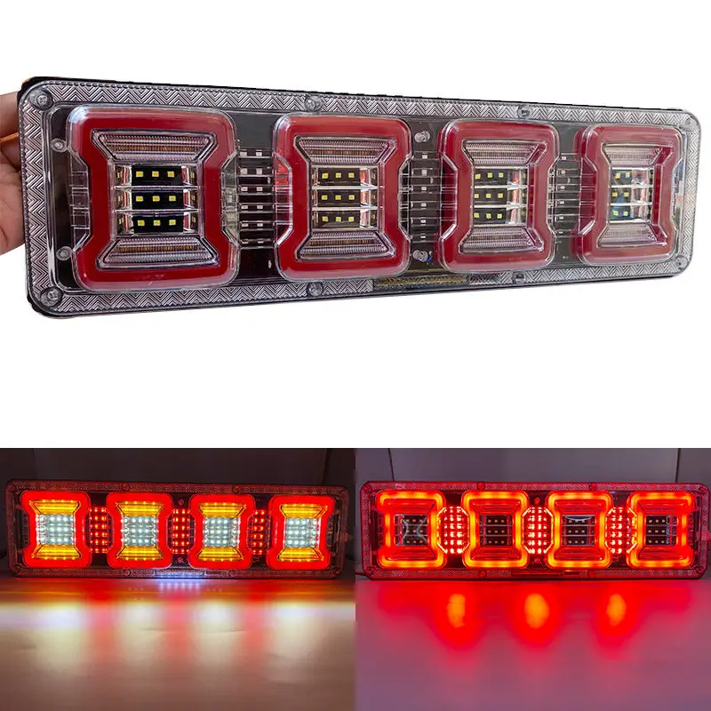 

2x 46cm Waterproof LED Truck Trailer Lorry Caravan Taillight Warning Light Rear Taillight stop lorry Bus Brake Reverse turn lamp