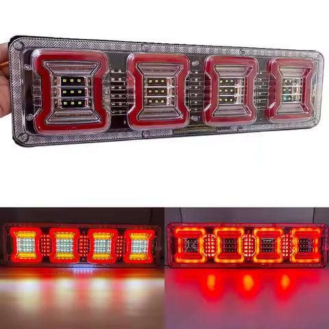 2x 46cm Waterproof LED Truck Trailer Lorry Caravan Taillight Warning Light Rear Taillight stop lorry Bus Brake Reverse turn lamp
