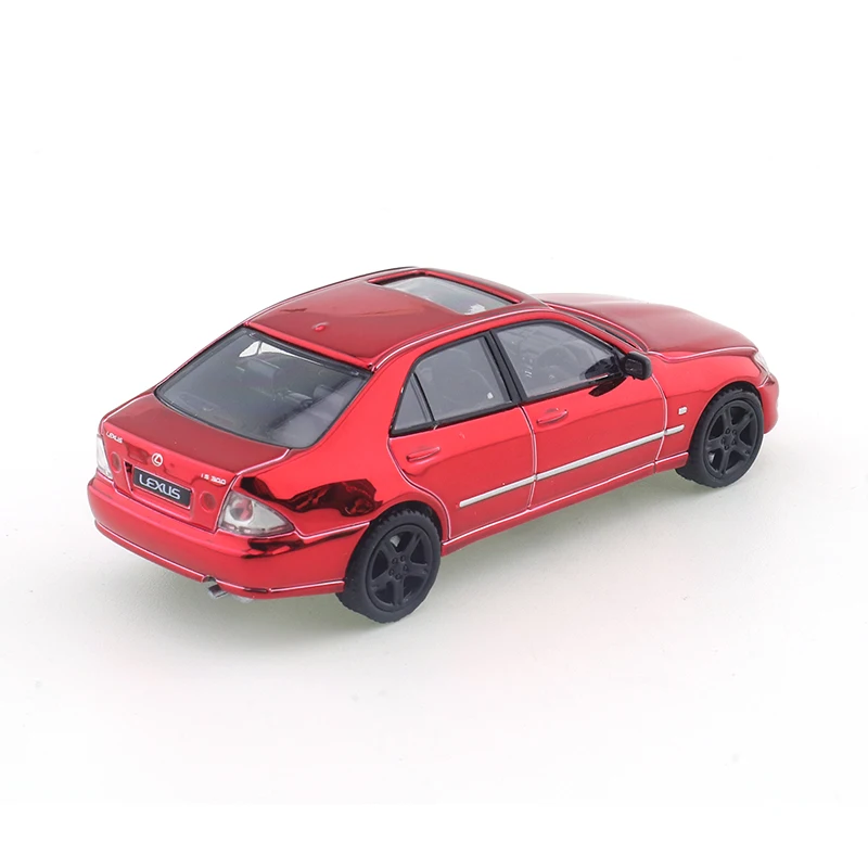 Masdi 1/64 modelo de carro simulação 1/64 liga fundida modelo de carro decoração lexus ls300-ouro galvanizado vermelho