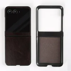 Premium Genuine Leather Case For Motorola Razr 50 Ultra Moto Razr50 50Ultra 2024 Shockproof Phone Cases Moto Razr 50 Back Cover