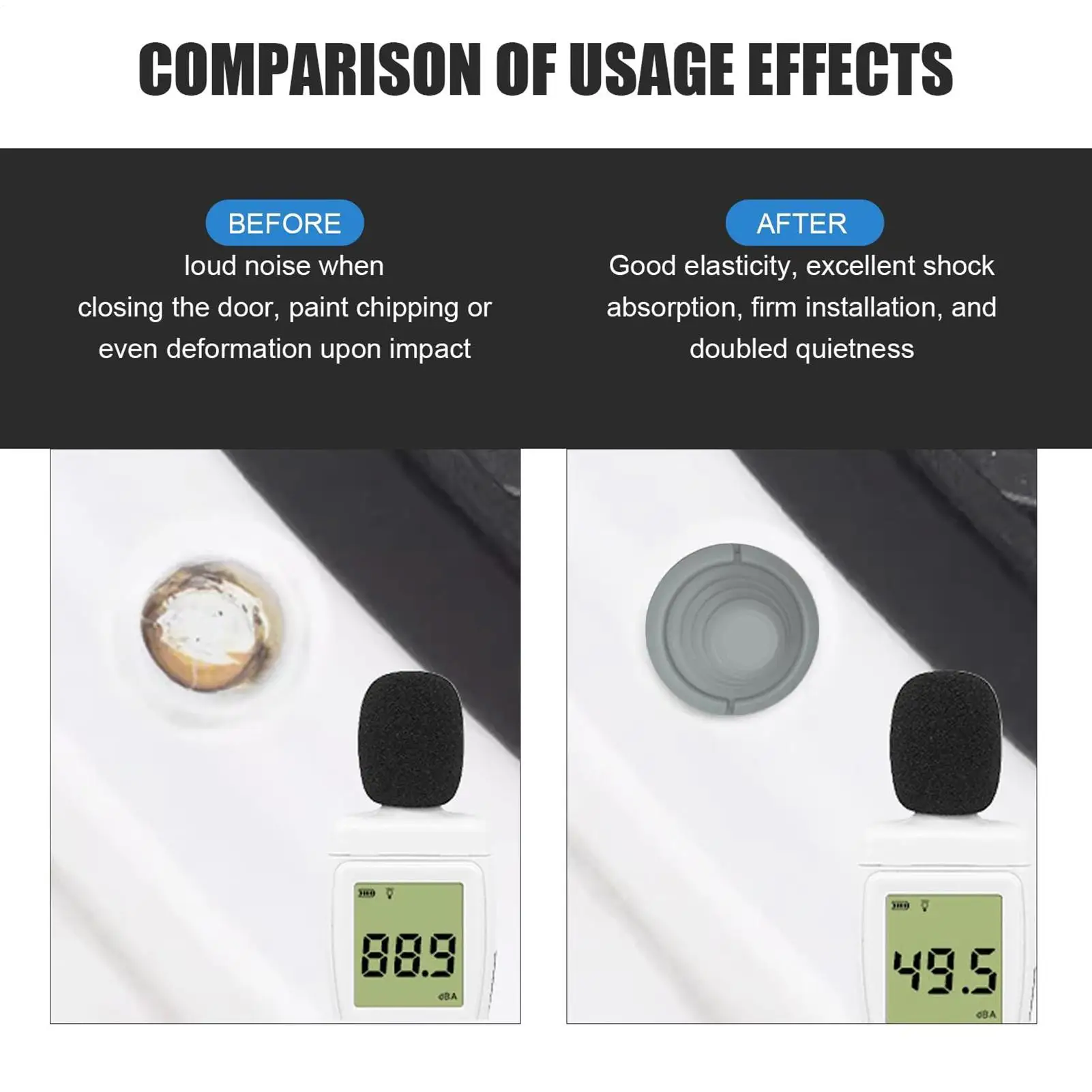 Car Door Shock Absorber Pads with Door Closing Silence 4Pcs/set Anti-collision Car Bumper Cushion Automotive Door Damping Pads