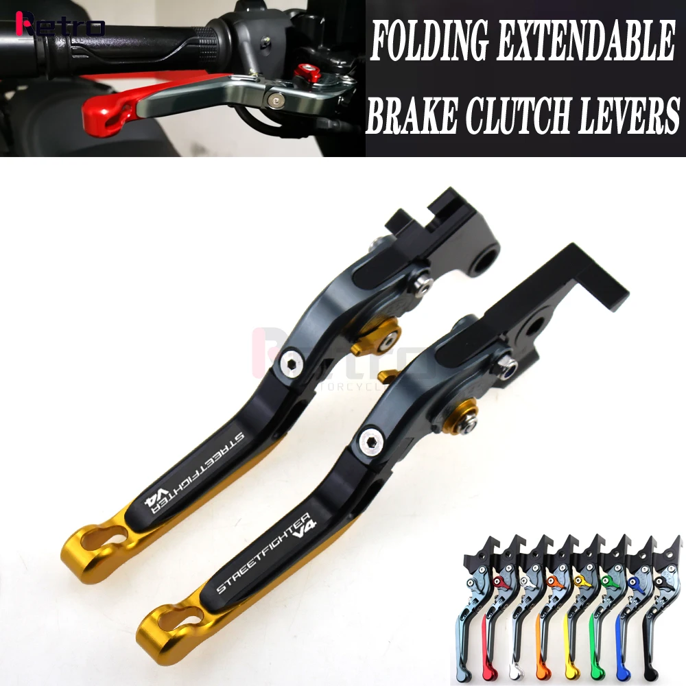 

For DUCATI streetfighter V4/S 2020 Motorcycle Folding Extendable Front Rear Brake Levers