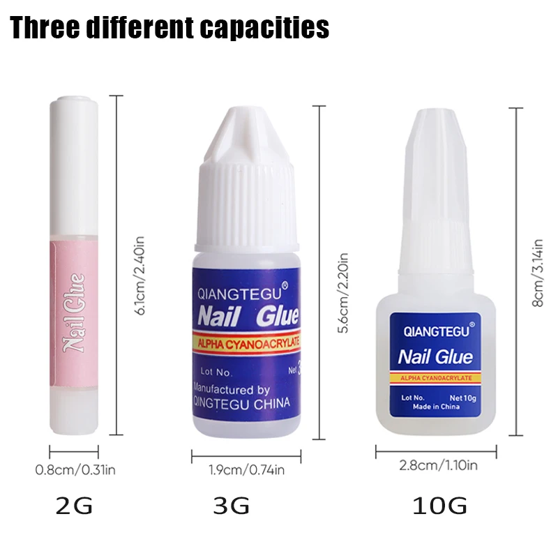 Nailpop 3S Fast Drying Nail Glue for Nail Tips Super Strong Nail Art Accesories Manicure Tool Rhinestone Gel Glue Withs Brush