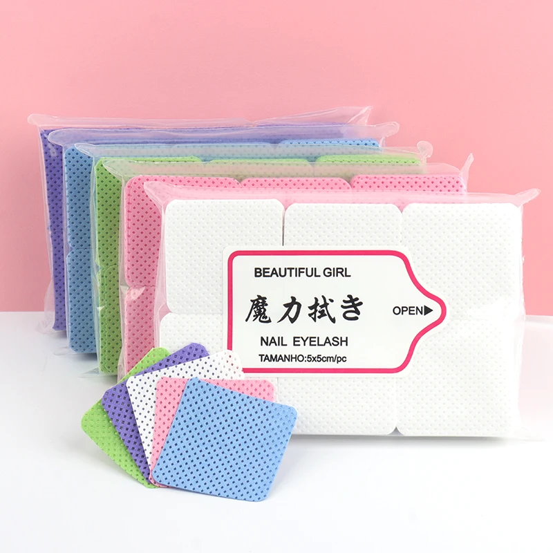 300 قطعة خالية من الوبر مناديل الأظافر مزيل طلاء الأظافر رمش تمديد الغراء مناديل التنظيف ماصة لينة أداة إزالة الصواميل لفن الأظافر