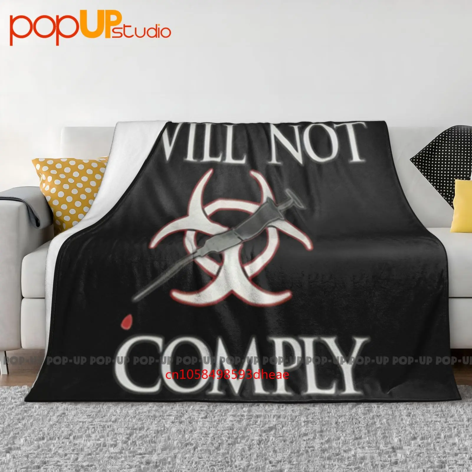 

I Will Not Comply Ultra-Soft Blanket Quilt Winter Sofa Cover Bed Covers