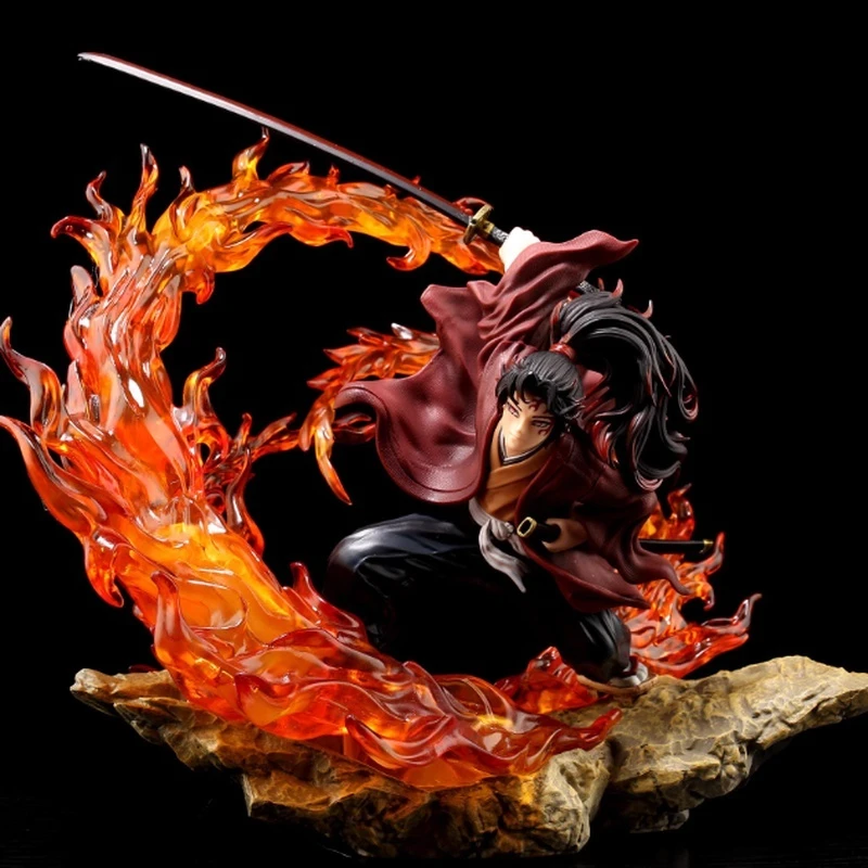 Demon Slayer Tsugikuni Yoriichi Figurine Gk Fierce Battle Luminous Figurine Model Doll Pvc Gift Collectibles Toy Model Dolls Dec