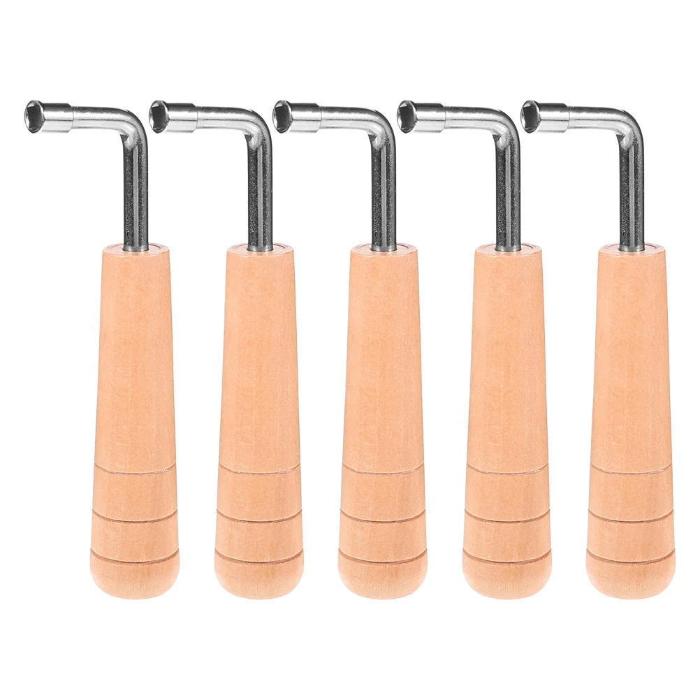 

5Pcs Lyre Tuning Tool Wooden Grip Minimizes Fatigue Accurate Adjustments Various Models Tuning Wrench Lyre Tuner