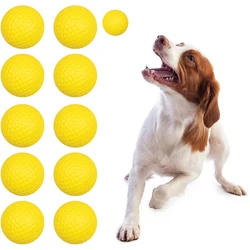 2-10pcs Soft Pet Dog Gnawing Ball 6cm Yellow PU Soft Golf Sponge Ball Pet Dog Cat Chasing Toy Funny Pet Companion Training Toys