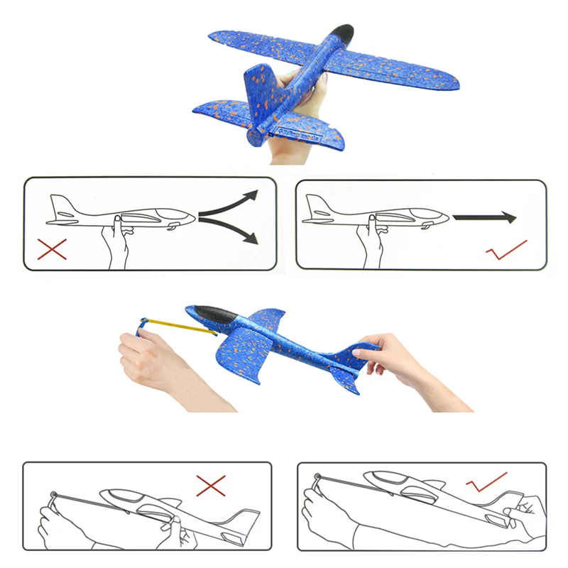 DIY 핸드 스로우 플라잉 글라이더 비행기 장난감, 어린이 폼 비행기 모델, 파티 가방 필러, 플라잉 글라이더 비행기 장난감 게임, 3 개