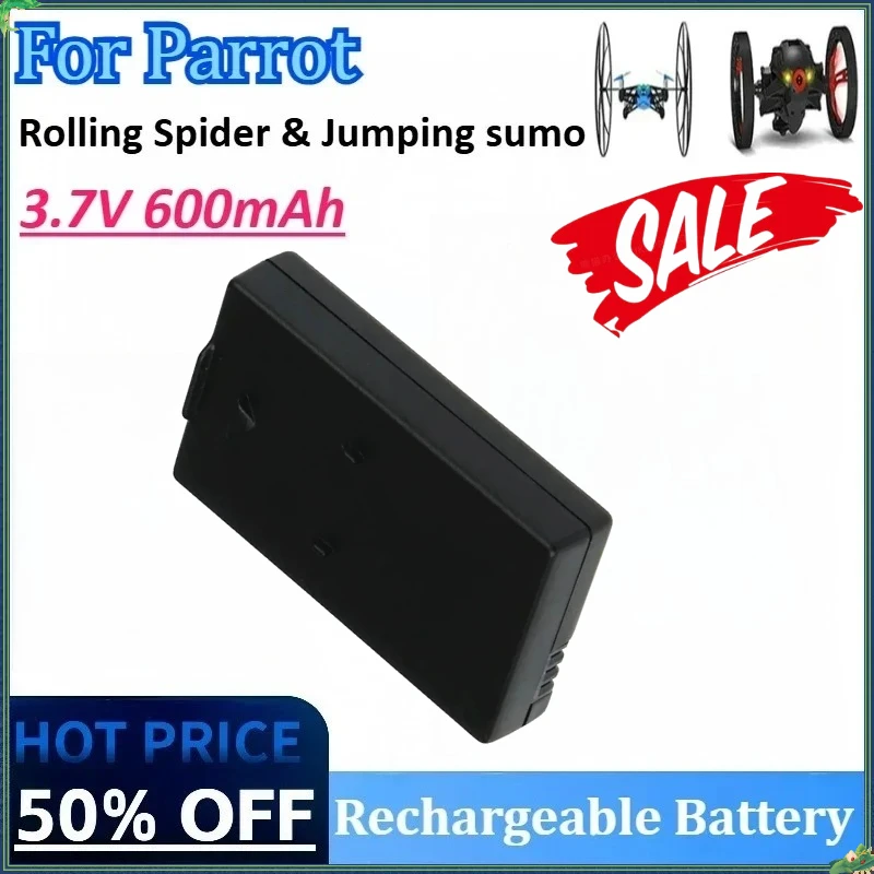 

New 3.7V 600mAh Large Capacity Drones Battery for Parrot Mini Drones Mambo Jumping Sumo&Rolling Spider Replacement Lipo Battery