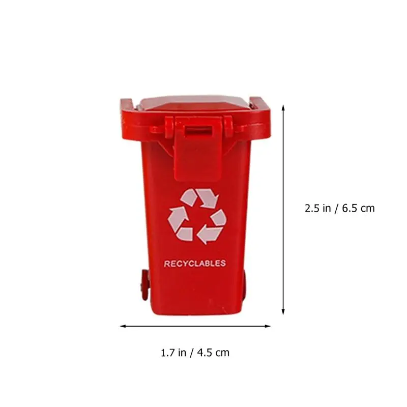 8pcs Kid Push Garbage Can Toy Children Trash Can for Playing Foldable sliding children\'s Mini trash can garbage sorting bin