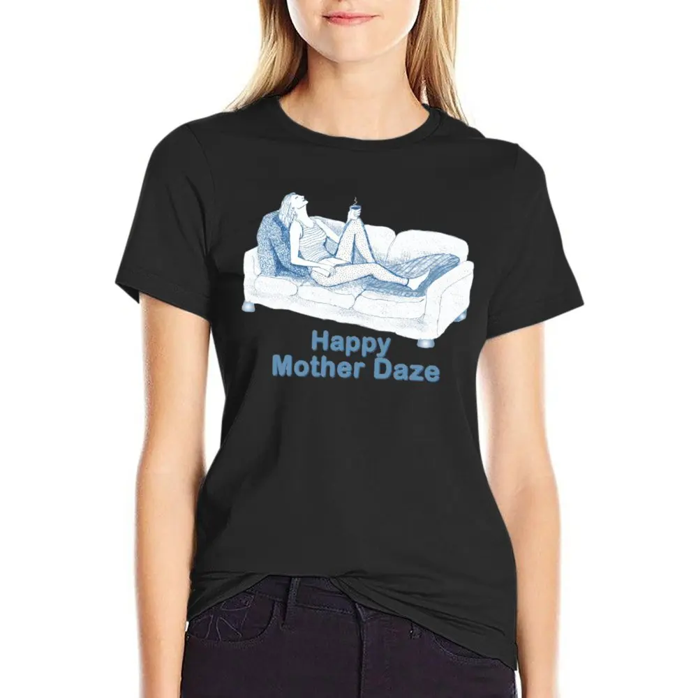 Maglietta Vintage da uomo Happy Daze per la festa della mamma maglietta di vendita calda girocollo sport divertente Vintag Travel