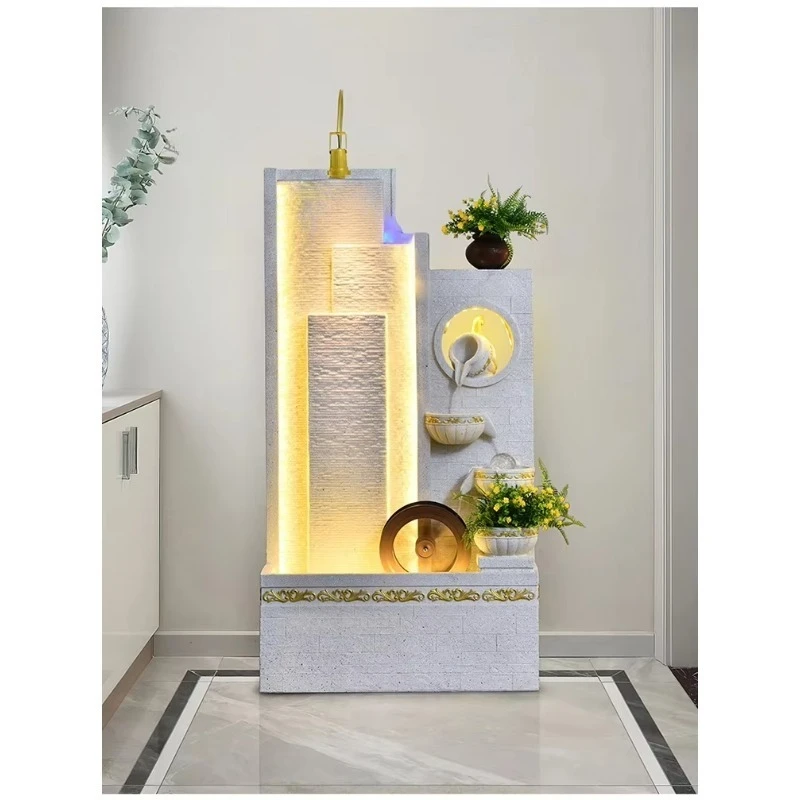 European Style Outdoor Water Fountain Garden Ornament Water Feature Decoration Creative Craft Home Figurines Waterfall Fountain