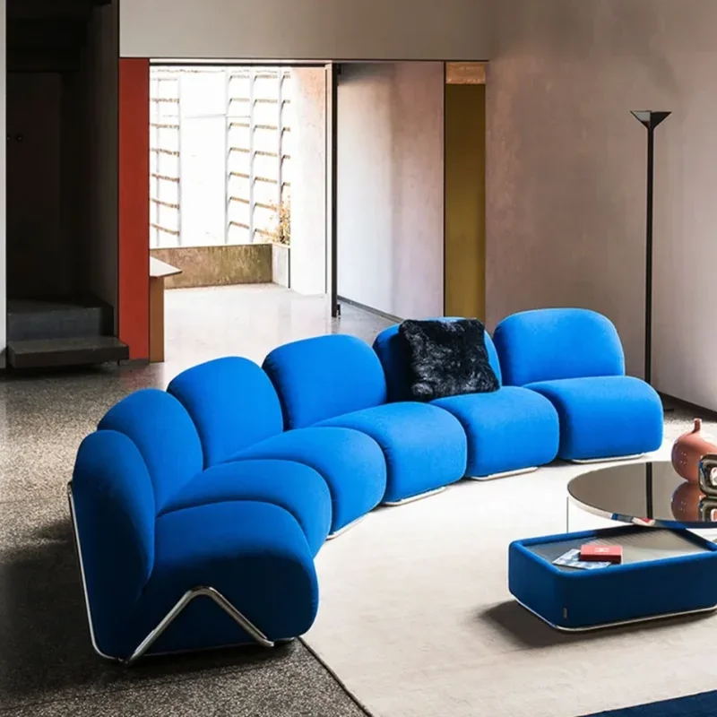 

Villa Adults Fabric Sofa European Nordic Single Small Corner Lounge Couch Sectional Modular Modern Divano Soggiorno Furniture