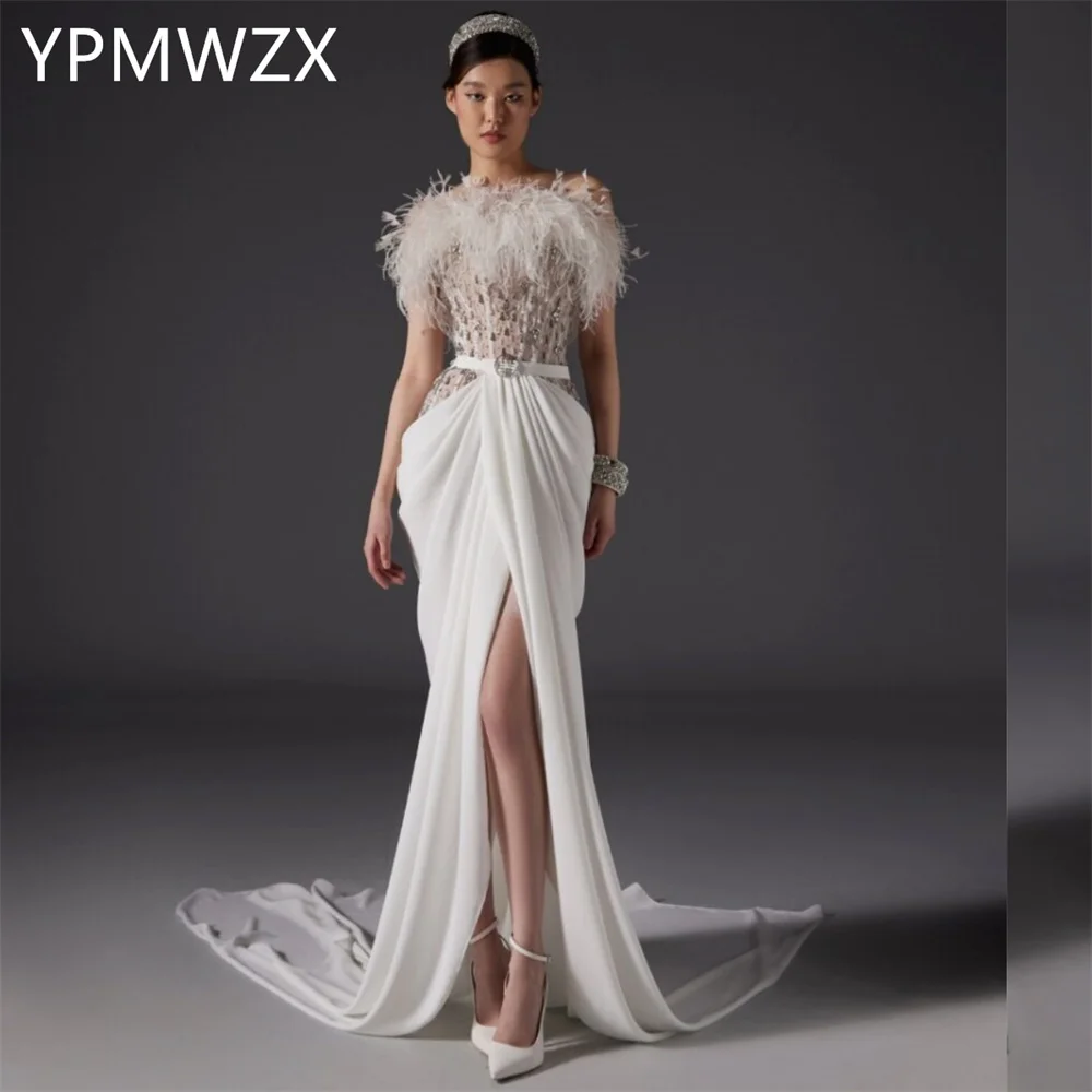 

Customized Prom Gown Formal Evening Dress Party Occasion YPMWZX Strapless Column Floor Length Skirts Bespoke D