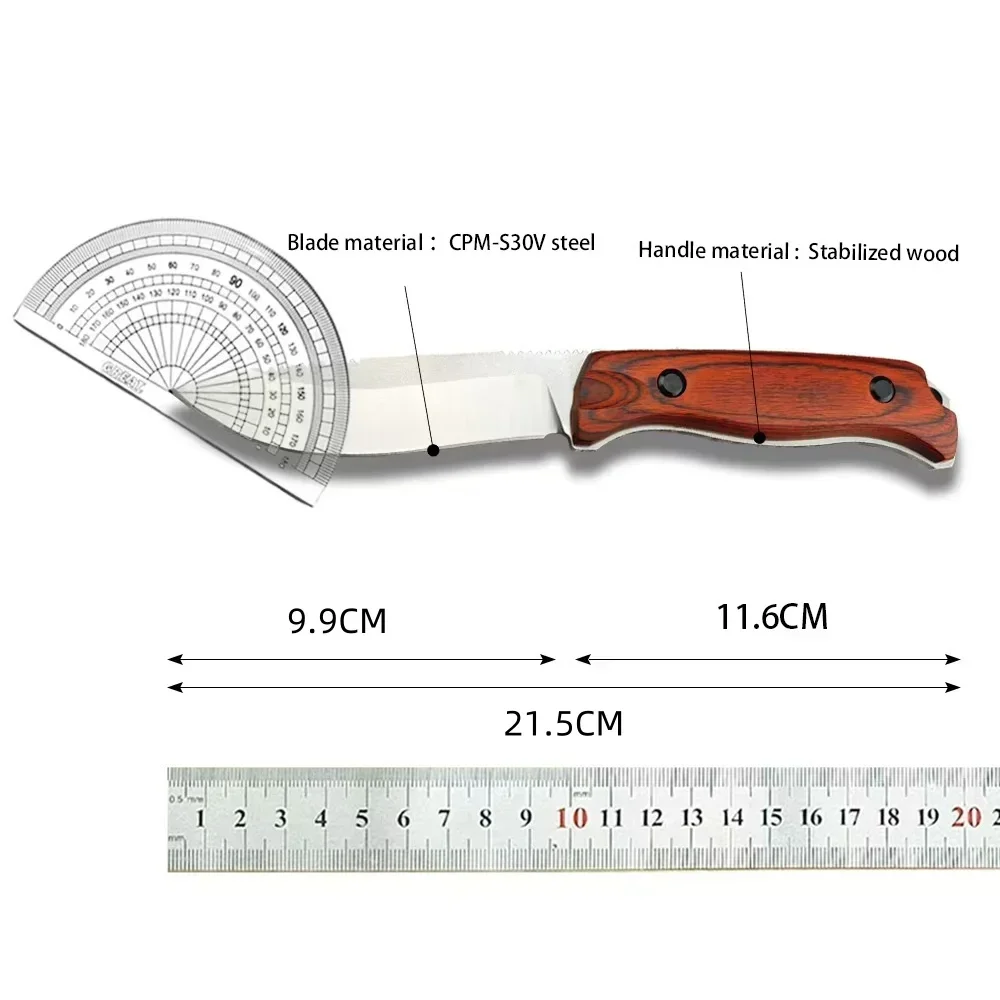 High Hardness BM 15002 15017 Fixed Knife S30V Steel Wooden Handle Outdoor Portable Knives Tactical Hunting Survival Tools